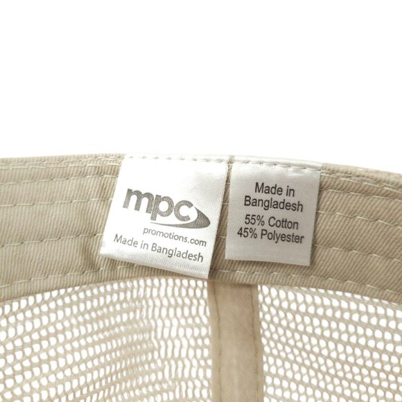 CAT Equipment Embroidered Mesh Strapback Cap Trucker Baseball Hat Orange Tan - Picture 8 of 14